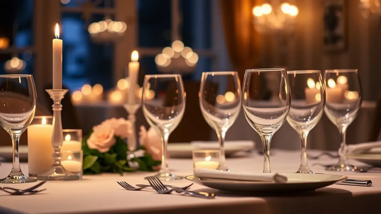 300 Creative Dates Review: Reignite Your Romance! Romantic dinner setting with candles.