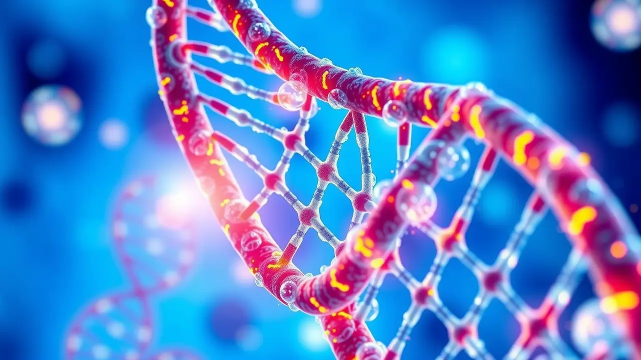 AgeShield Review: Can This NAD+ Booster Really Turn Back Time? Illustration of cells bursting with light and DNA helix