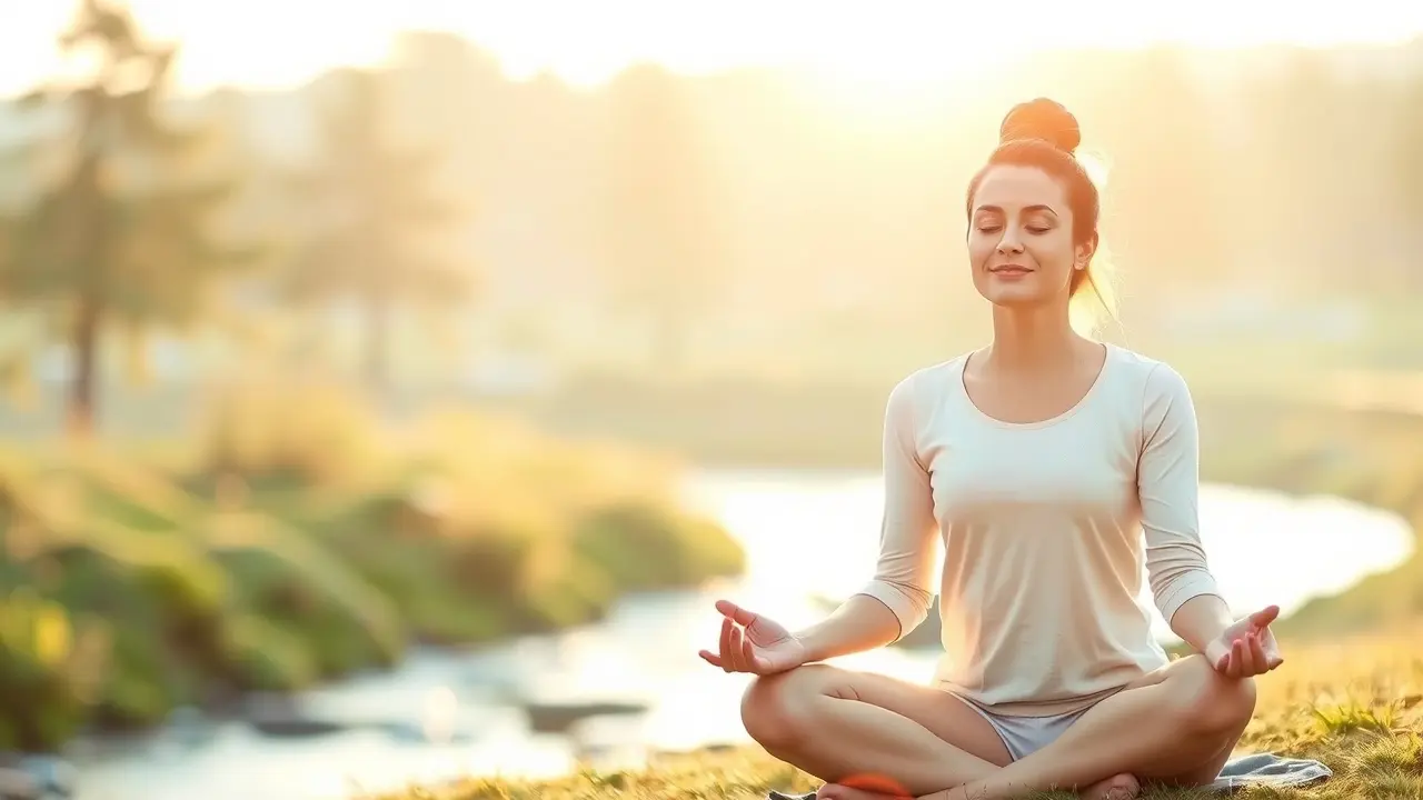 Overcoming Anxiety Disorder: A Practical Guide Person meditating peacefully at sunrise