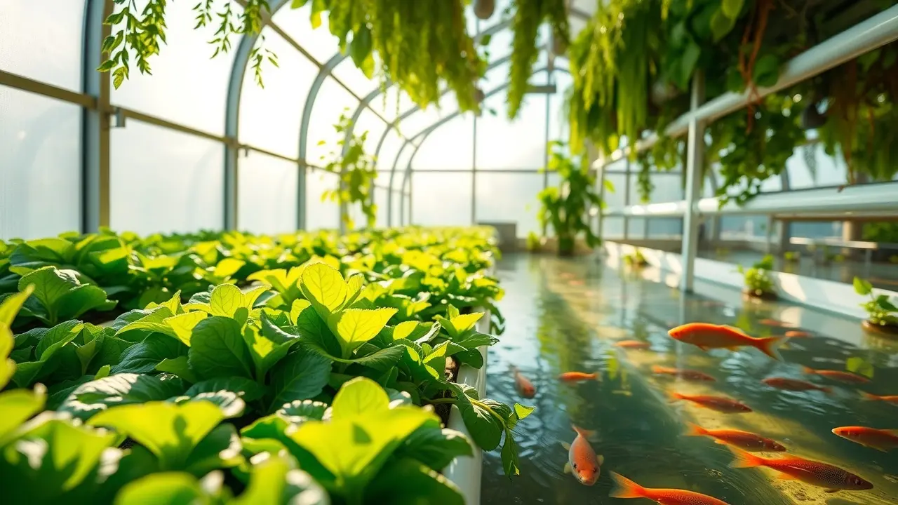 Aquaponics 4 You Review: Is This Gardening System Worth It? Thriving aquaponics system with lush plants and healthy fish