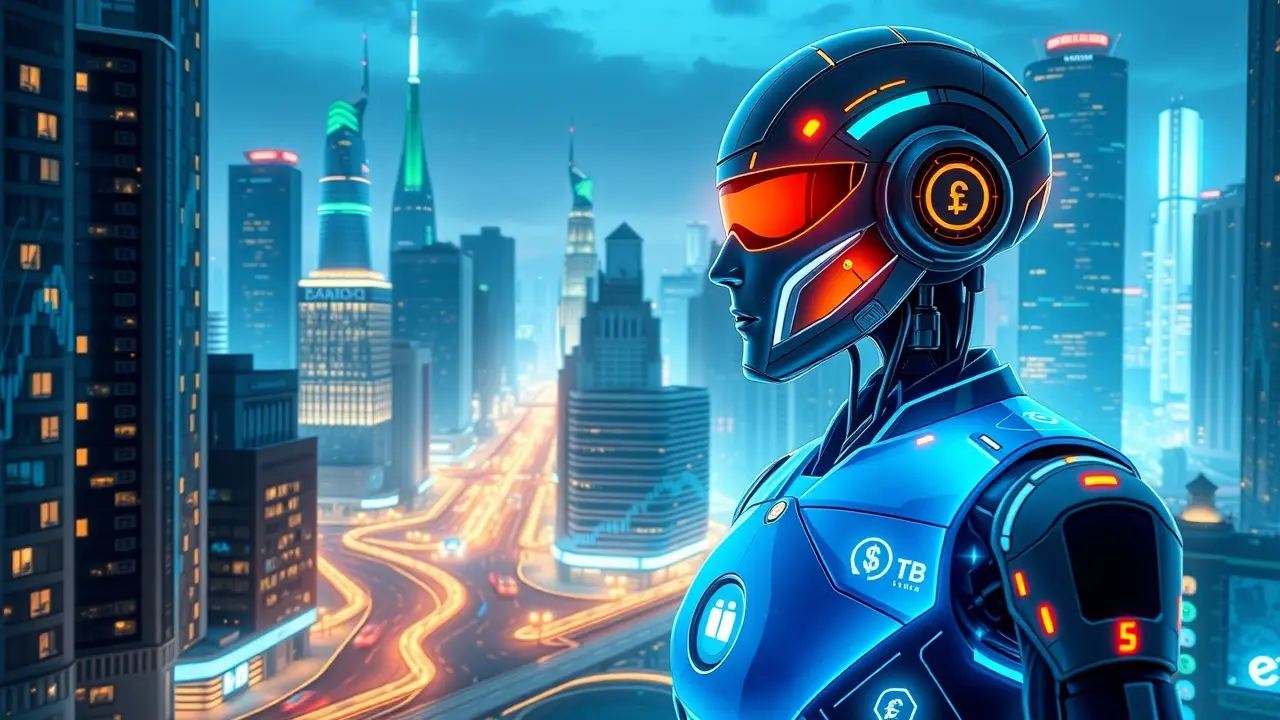 Automated Forex Tools Review: Can Forex Robots Really Make You Money? Automated Forex Trading Robot in Futuristic City