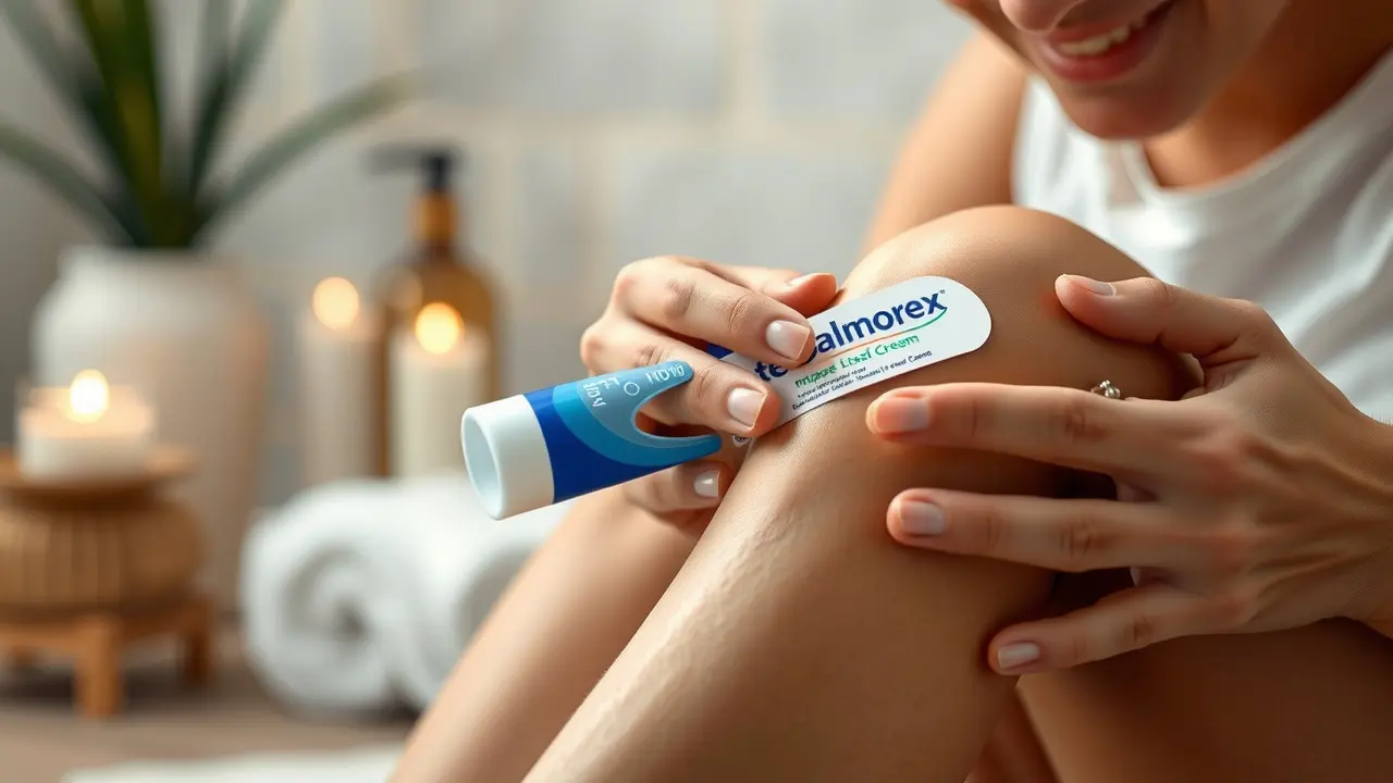 Balmorex Review: Does This Joint Pain Relief Cream Really Work? Balmorex cream applied to knee for joint pain relief