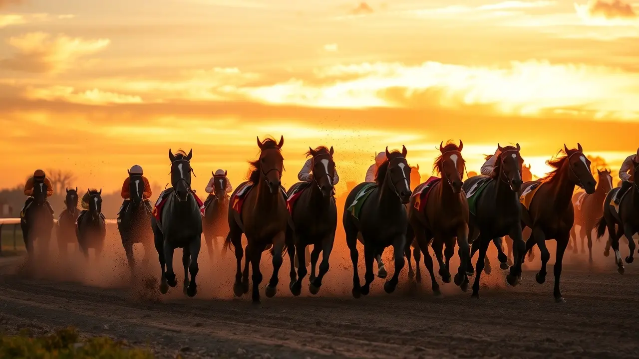 Bet Alchemist Review: Can This Horse Racing System Really Deliver? Horse race at sunset