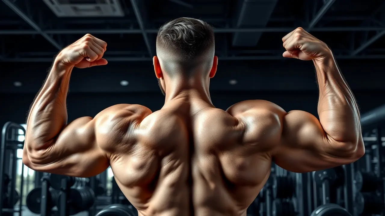 Blast Your Biceps: The Ultimate Guide to Arm Growth Muscular man flexing biceps in gym