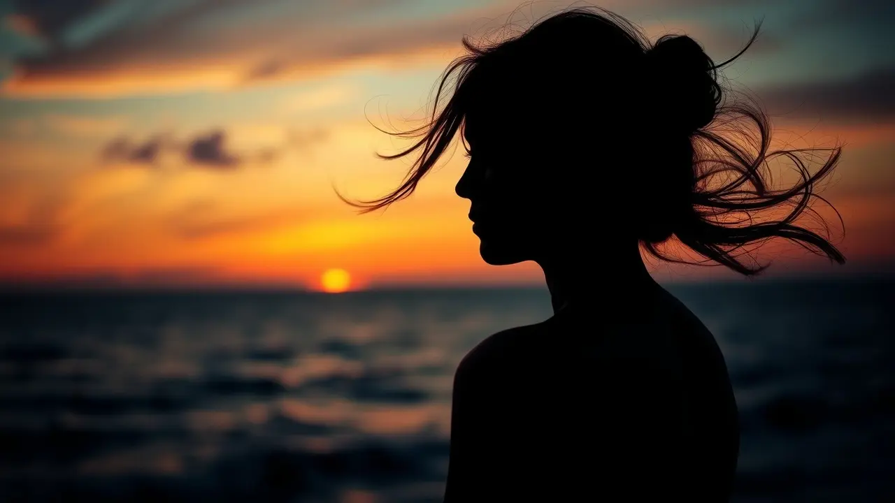 Cancer Man Secrets Review: Decoding His Heart & Mind Woman deep in thought by the ocean at sunset