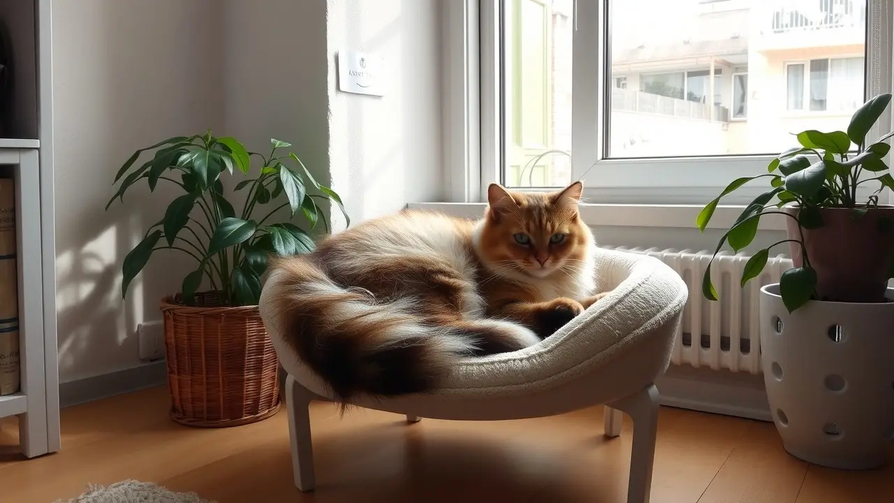 Cat Spraying No More Review: Does This System Really Work? A serene cat resting comfortably in a clean home