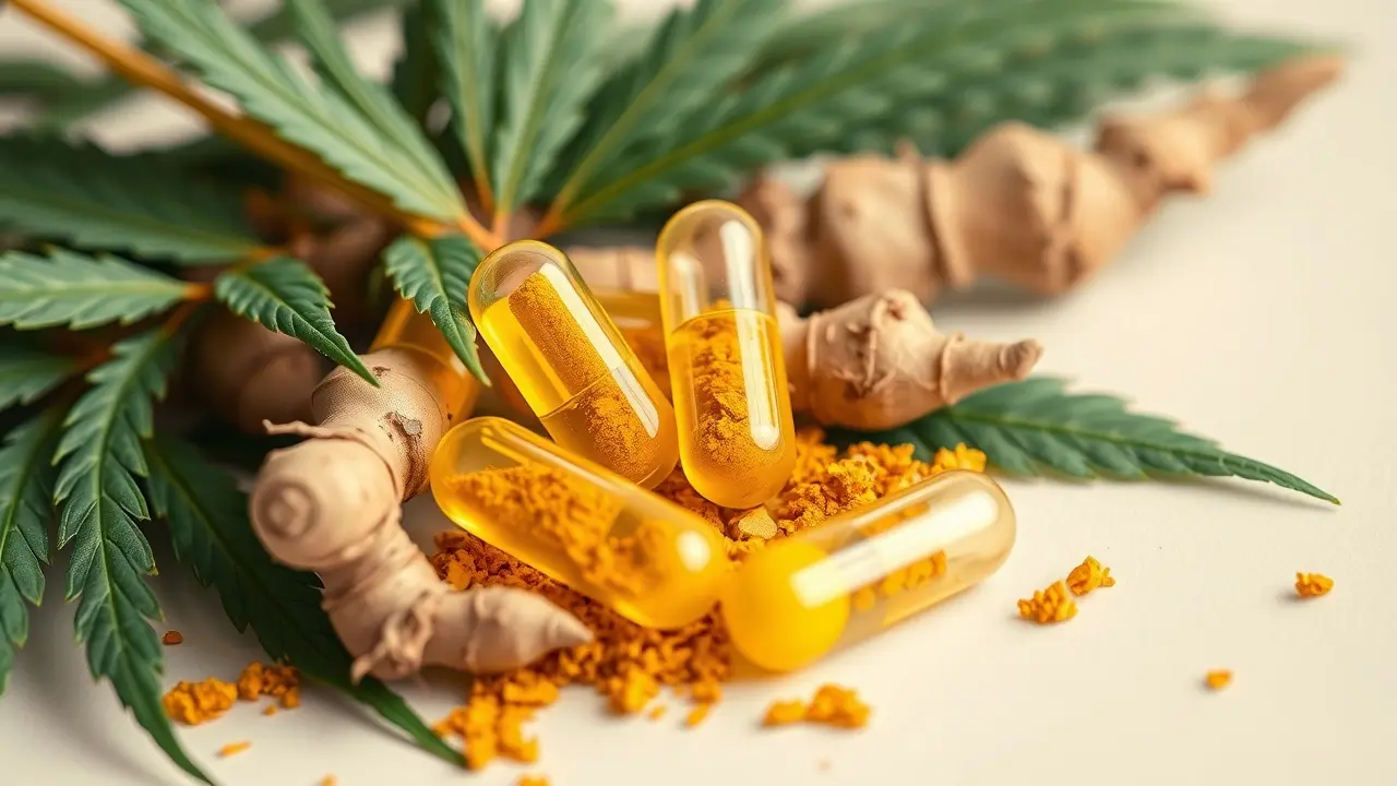 CBD Turmeric RELIEF Review: Does It Really Work? CBD Turmeric RELIEF capsules with turmeric roots and hemp leaves