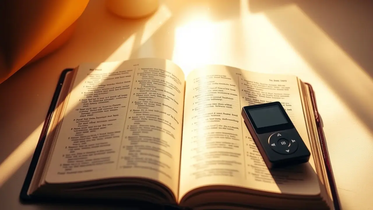 Christian Audio Bible Study MP3 Series: A Comprehensive Review Christian Audio Bible Study MP3 Series - Open Bible with Light