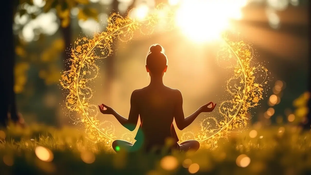 Chromo Wealth Review: Unveiling the Truth About This Spiritual Program Meditating Person Surrounded by Golden Light