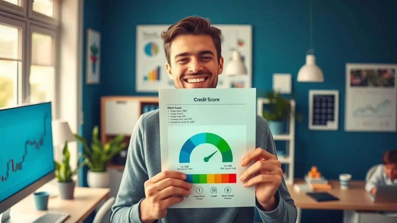 Improved credit score report in hand