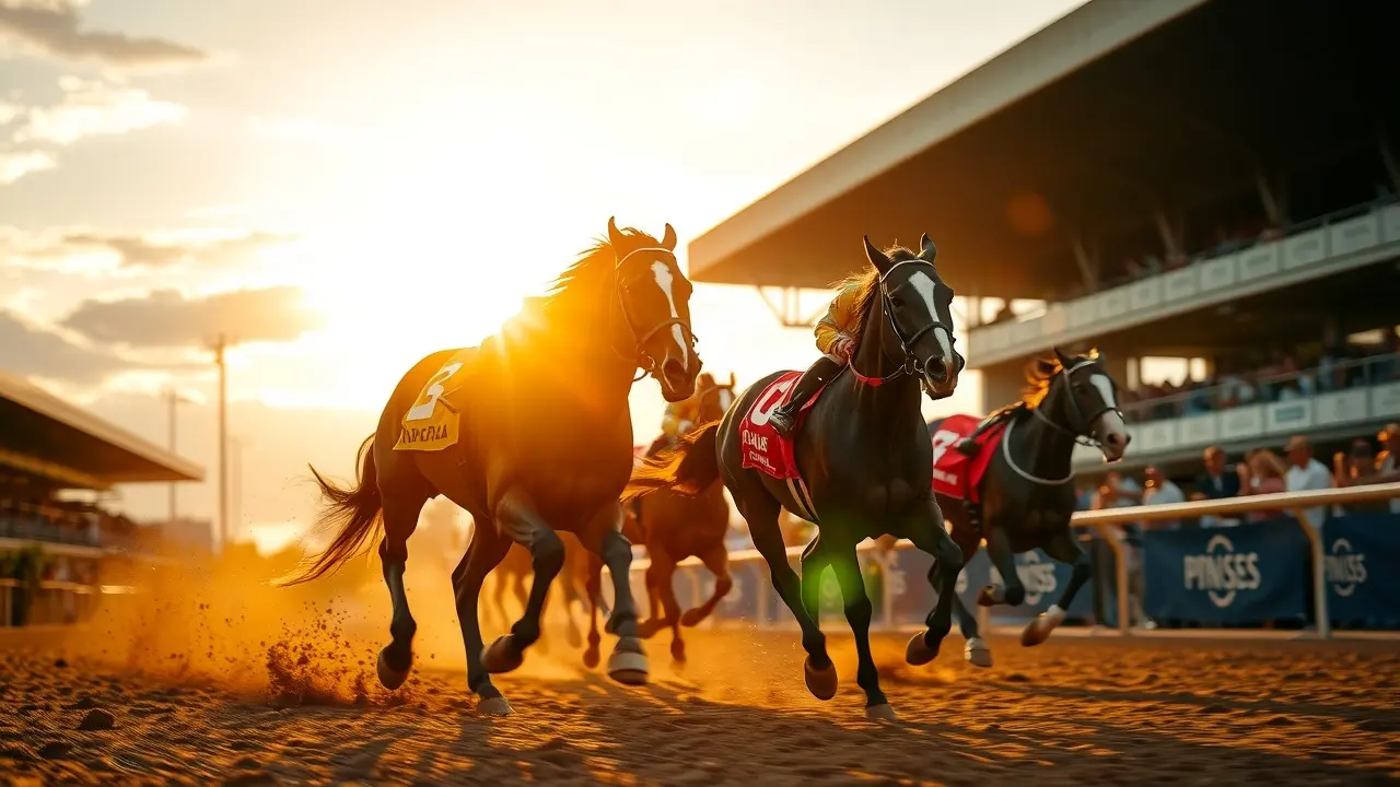 Diamond Doubles: Can This Horse Racing System Improve Your Betting? Racehorses competing at the finish line during a horse race