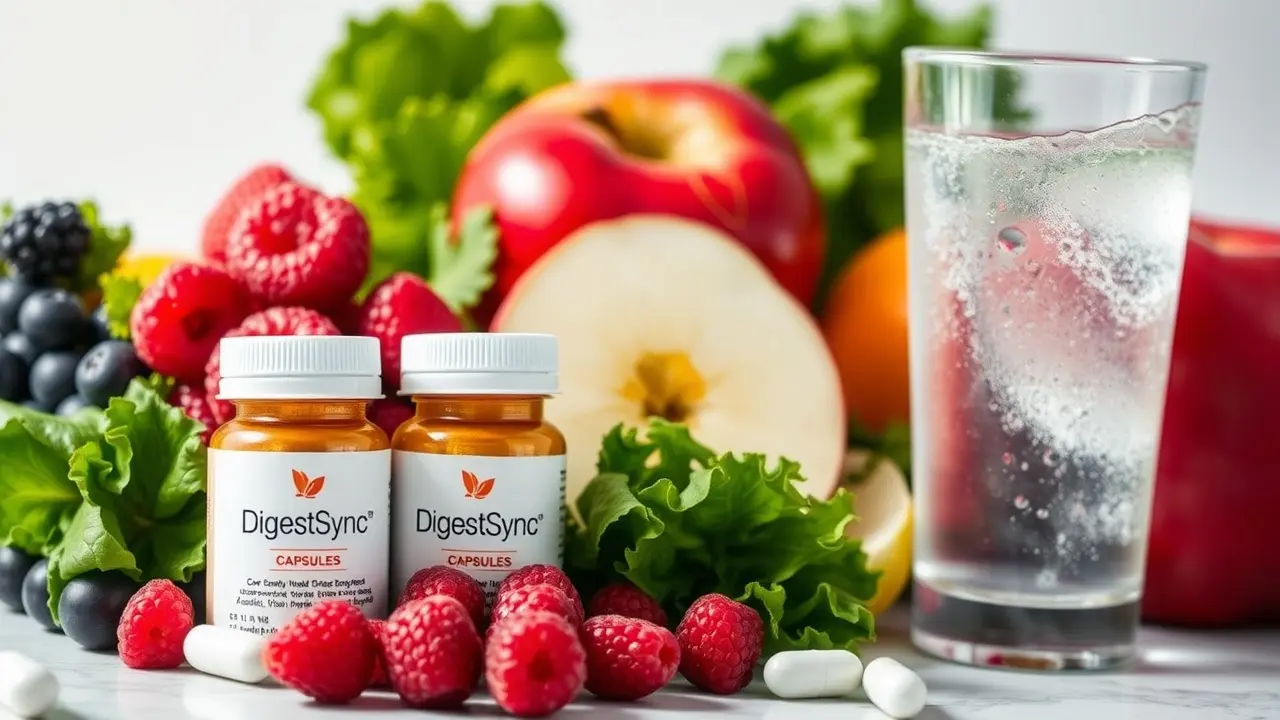 DigestSync Review: Does This Supplement Really Improve Digestion? DigestSync capsules with fruits and vegetables