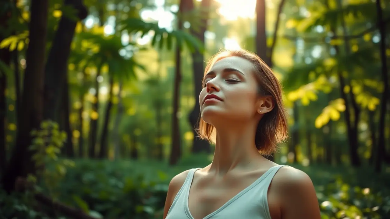 Divine Connection: Unlock Your Inner Potential? Woman meditating in forest