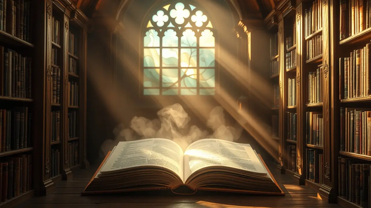Divine Dialogue Review: Unlocking Your Inner Wisdom? Open book glowing with light, symbolizing spiritual guidance
