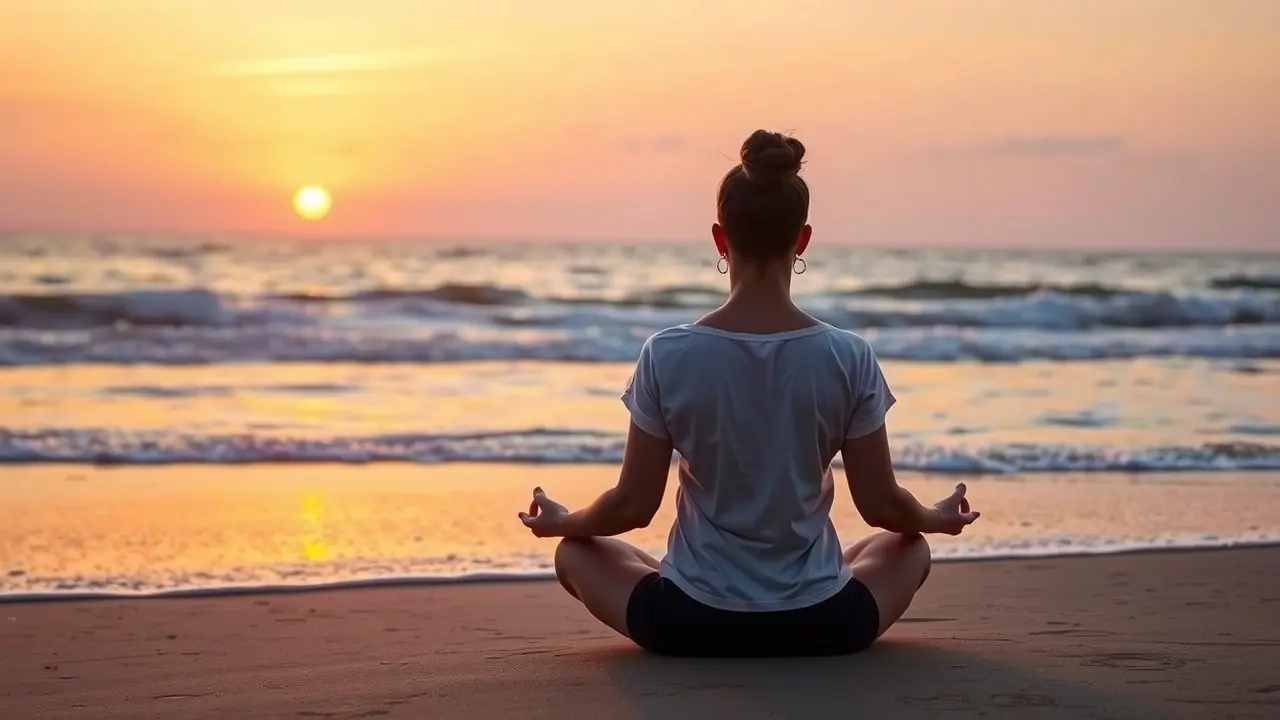 Divine Money Wave Review: Does This Manifestation Program Really Work? Person Meditating on Beach for Financial Abundance