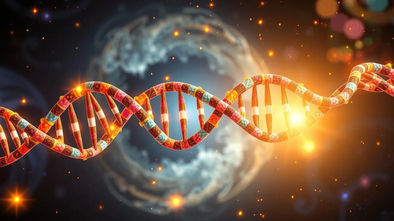 DNA MAGIC READING: Unlocking Your Manifestation Potential? DNA strand with mystical symbols