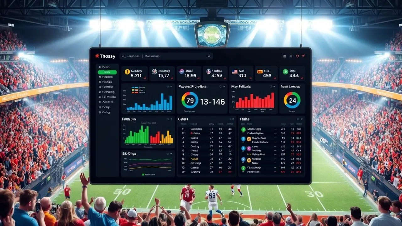Draft Dashboard Review: Your Key to Daily Fantasy Sports Success? Draft Dashboard Interface Showing Player Stats
