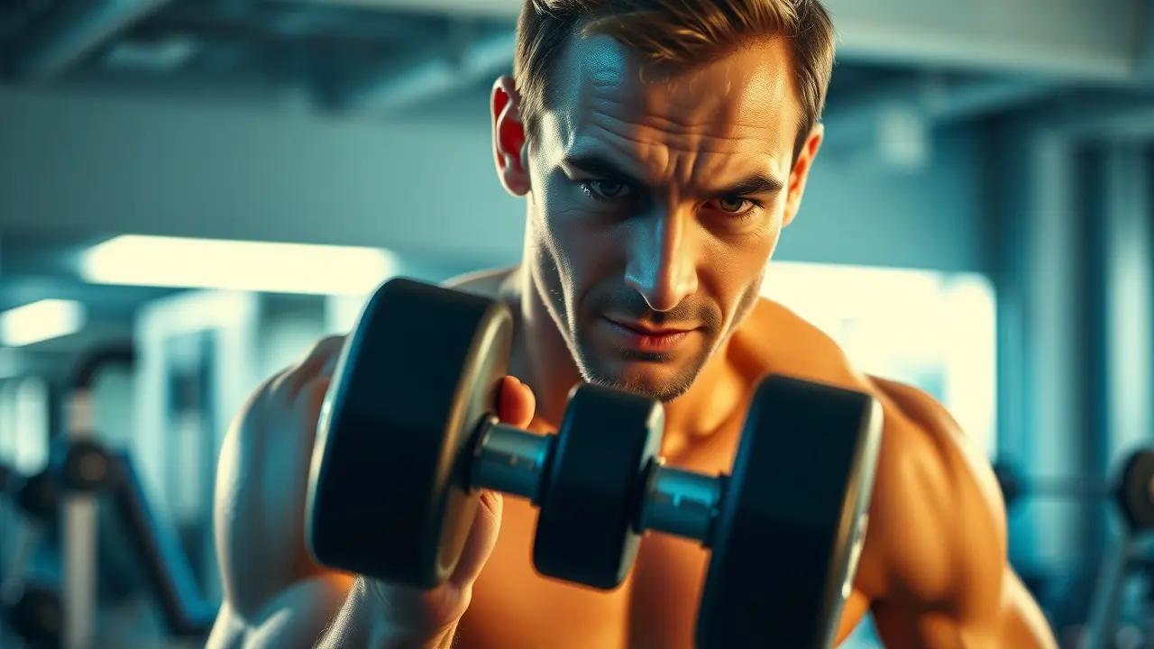 EndoPeak Review: Unlocking Male Vitality – Does It Really Work? Fit man working out, showcasing vitality.