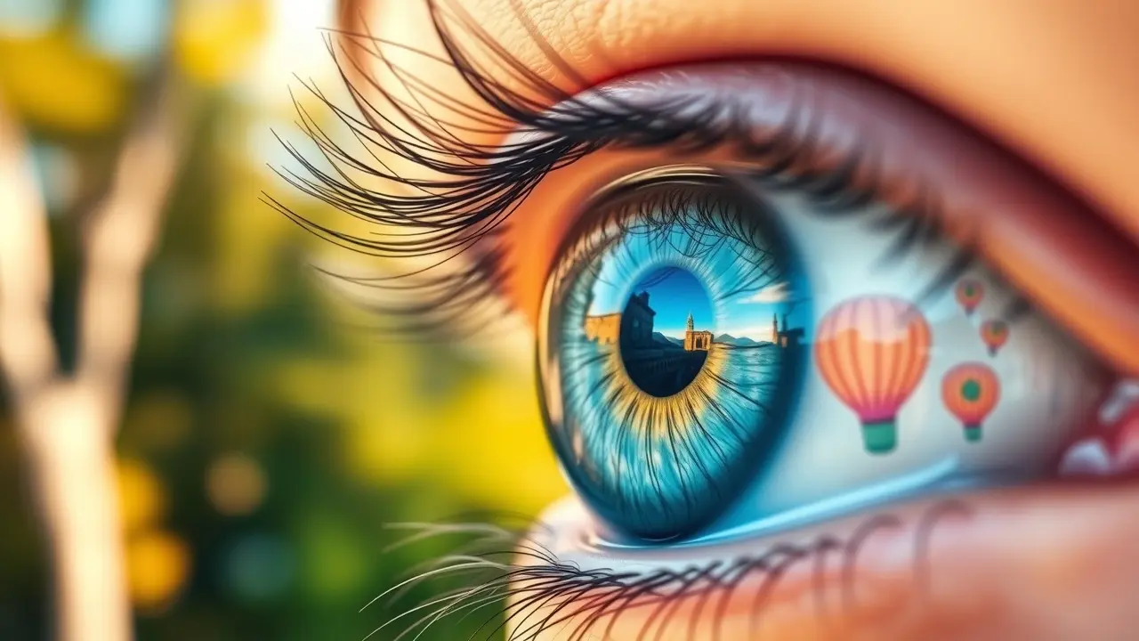 Eye Fortin Review: Does This Vision Supplement Really Work? Healthy eye reflecting a vibrant landscape