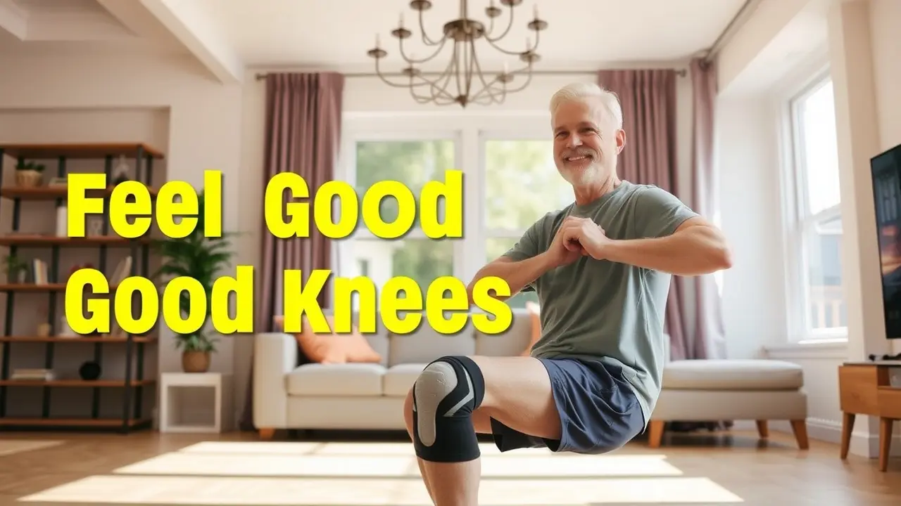 Feel Good Knees for Fast Pain Relief: A Comprehensive Review Senior man performing Feel Good Knees exercises