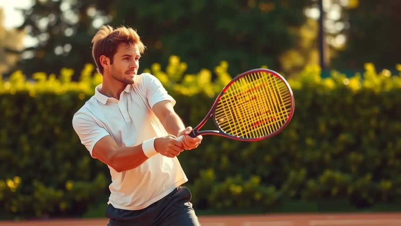 Feel Tennis Online Video Instruction Courses: Improve Your Game Today! Tennis player demonstrating optimal form hitting a forehand on a clay court.
