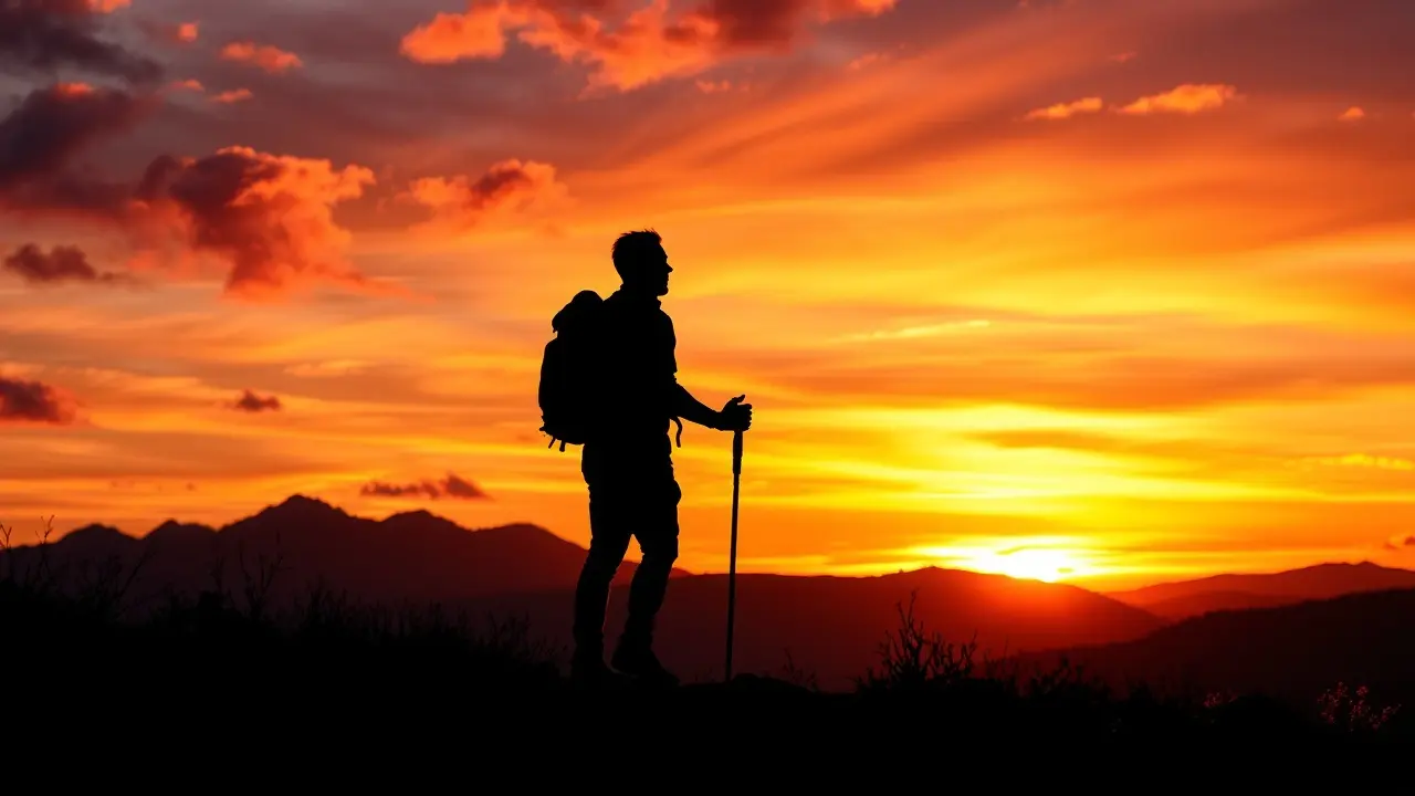 Final Survival Plan Review: Is This ClickBank Product Worth It? Person in wilderness at sunset representing survival planning