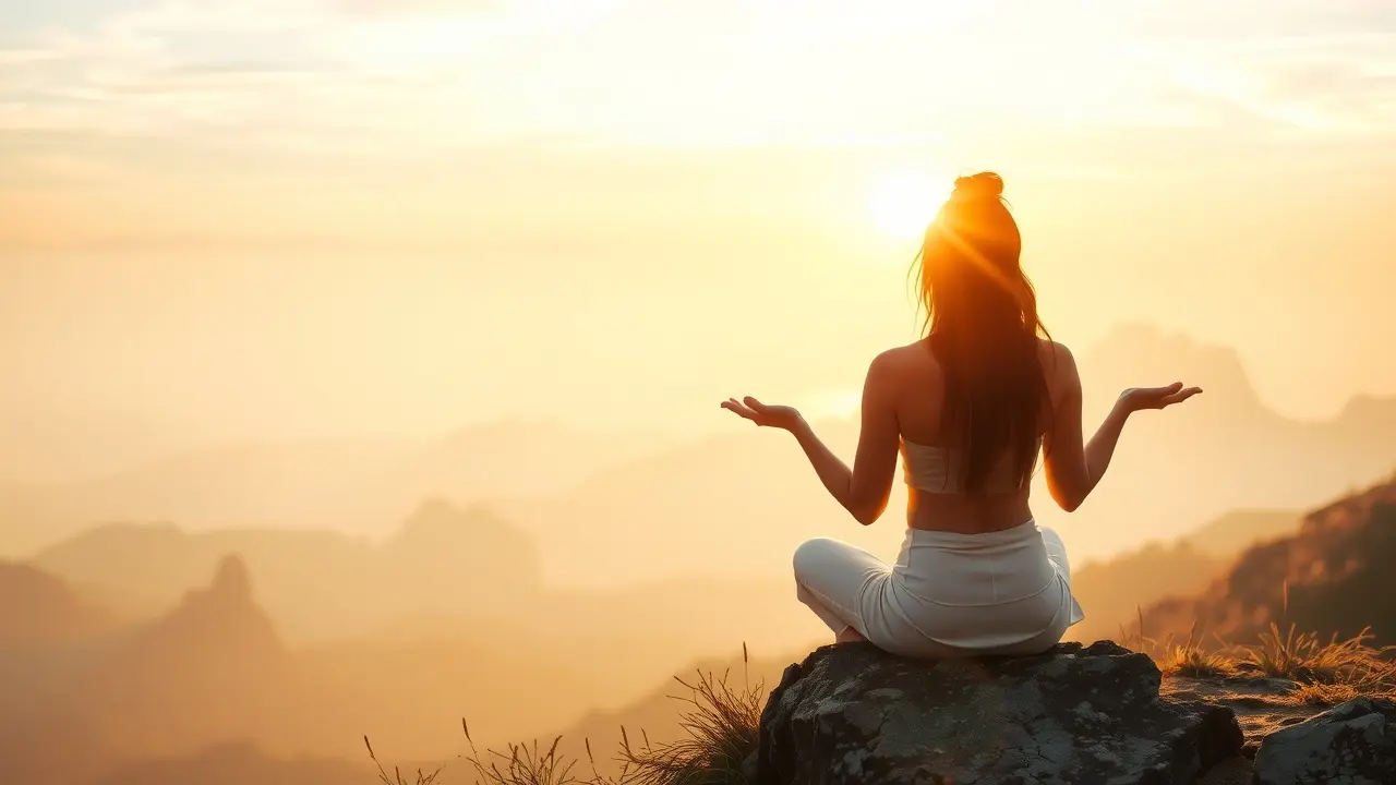 For All Spiritual Seekers: Is This ClickBank Product Right for You? Woman meditating on a mountaintop