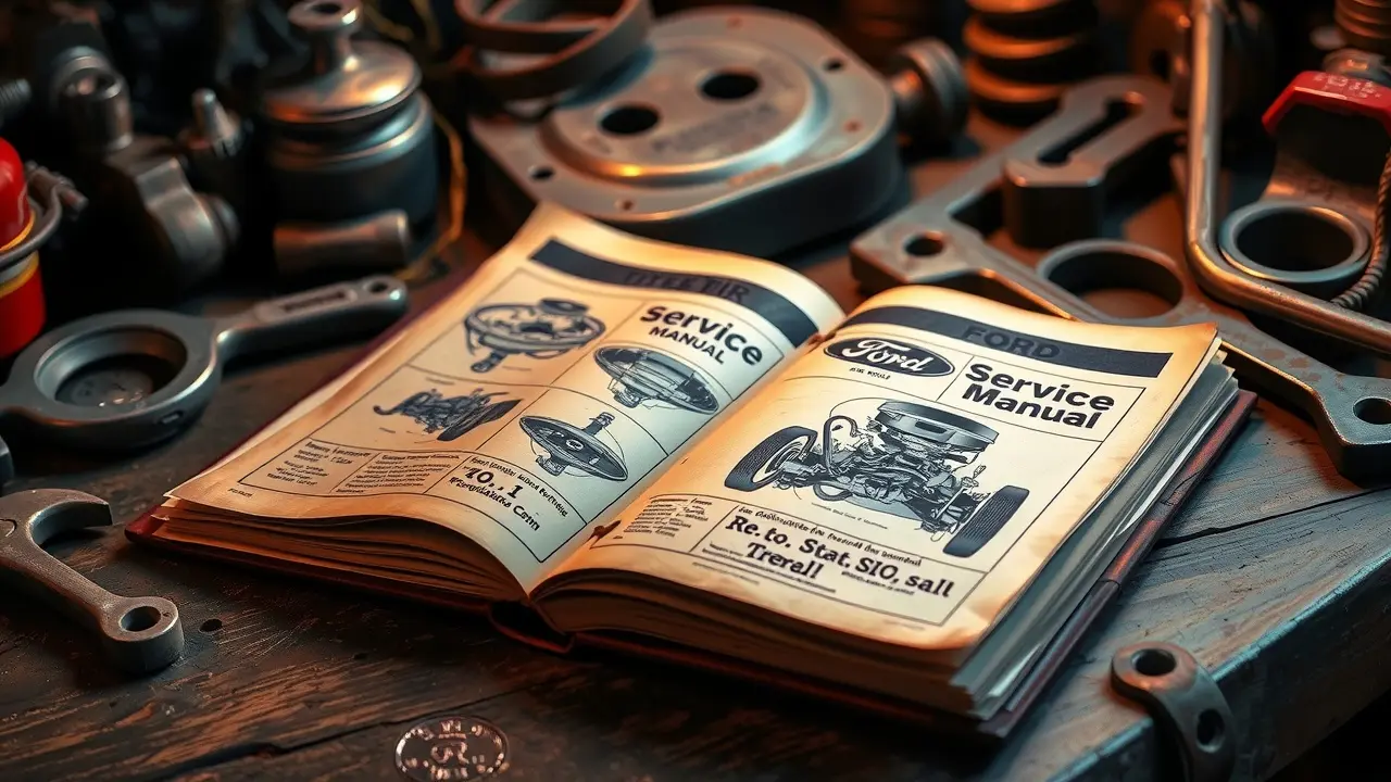 Ford Shop Manuals and Service Manuals: Your Ultimate Repair Guide Open Ford Shop Manual displaying engine diagrams
