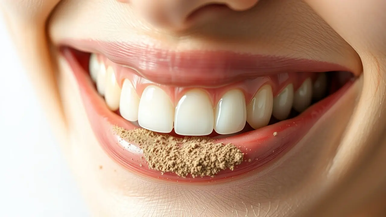 FortBite Review: Can This Volcanic Clay Transform Your Oral Health? Healthy teeth and gums enhanced with volcanic clay powder.