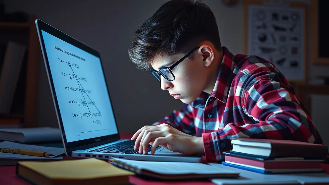 GCSE Maths In Four Weeks: Is It Worth It? Student Concentrating on Maths GCSE