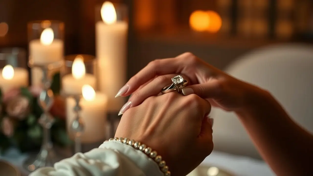 Girl Gets Ring: Is This Marriage Guide Worth It? Close-up image of a diamond ring on a woman's hand, symbolizing commitment and marriage.