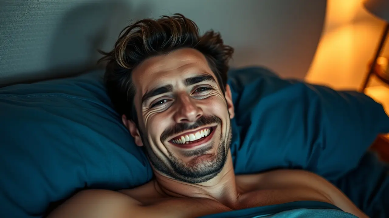 Go All Night Formula Review: Does It Really Work? Man smiling confidently in bed