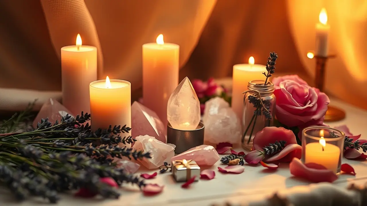 Unlocking Love with the Gypsy Love Spell: Does It Really Work? Gypsy Love Spell Altar with Crystals and Candles