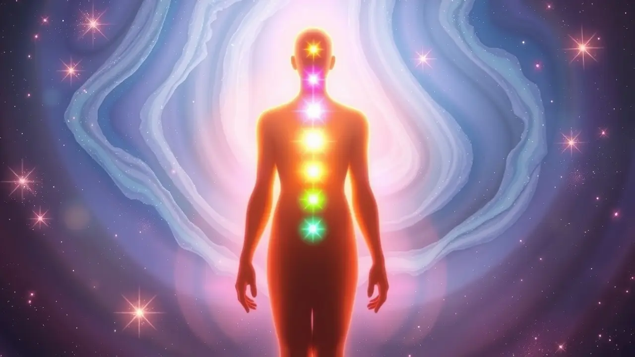 Halo Frequency Review: Unlocking Your Inner Potential? Radiant human silhouette glowing with energy frequencies
