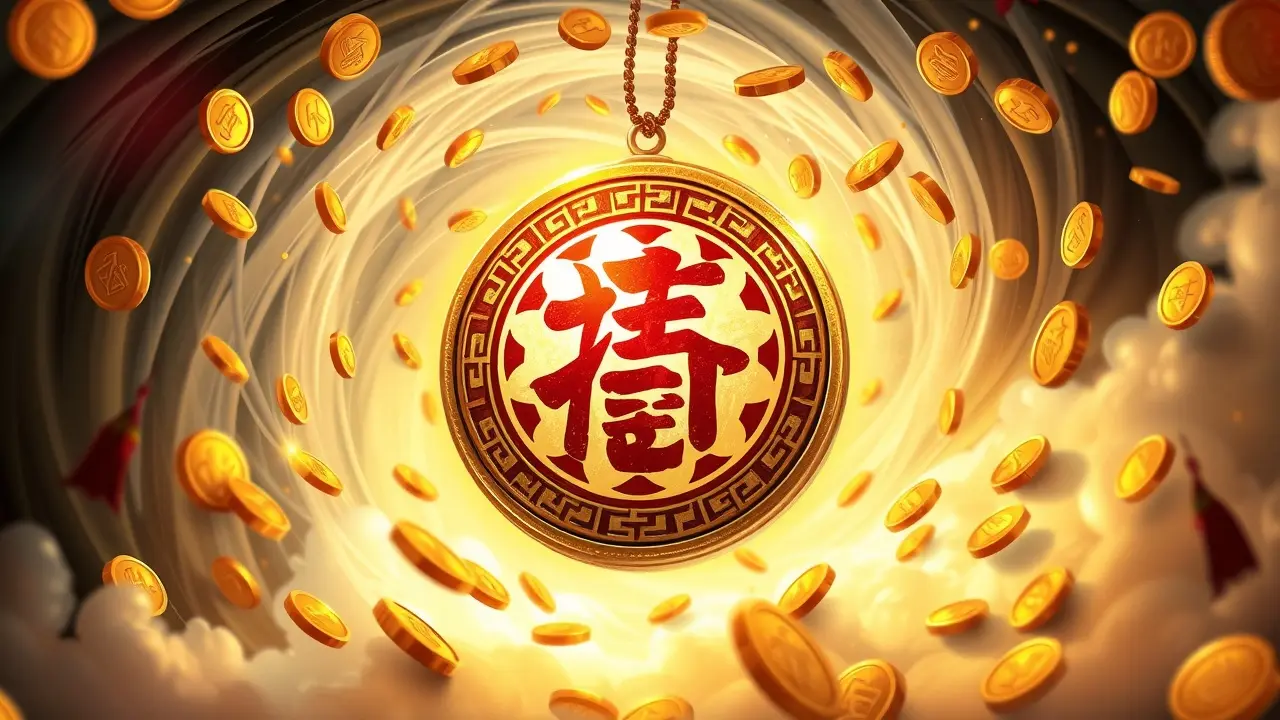 Unlock Abundance: A Review of Hand Drawn Feng Shui Wealth Talismans Hand Drawn Feng Shui Wealth Talisman surrounded by gold coins.
