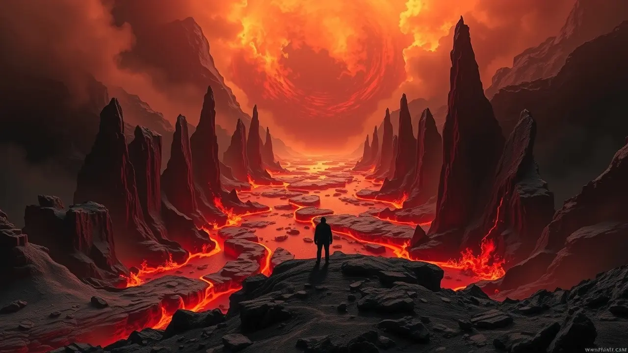 Hell Really Exists?: Unveiling the Truth and Implications Fiery landscape depicting Hell