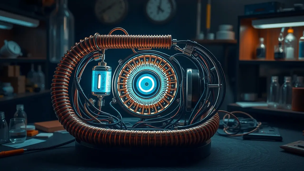 Hendershot Power Generator Review: Can You Really Build Your Own Free Energy Device? Close-up of a Hendershot Power Generator prototype.