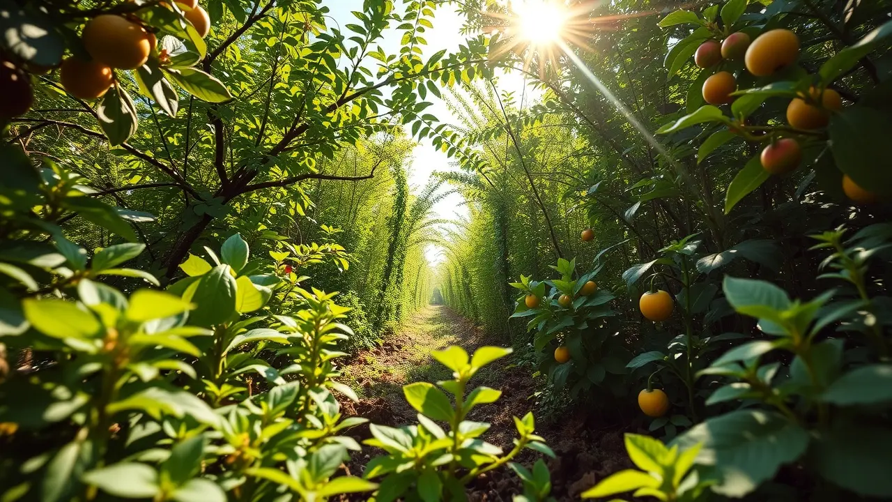 Unlock Your Homestead: A Review of the Hidden Survival Food Farm Lush permaculture food forest thriving with diverse edible plants