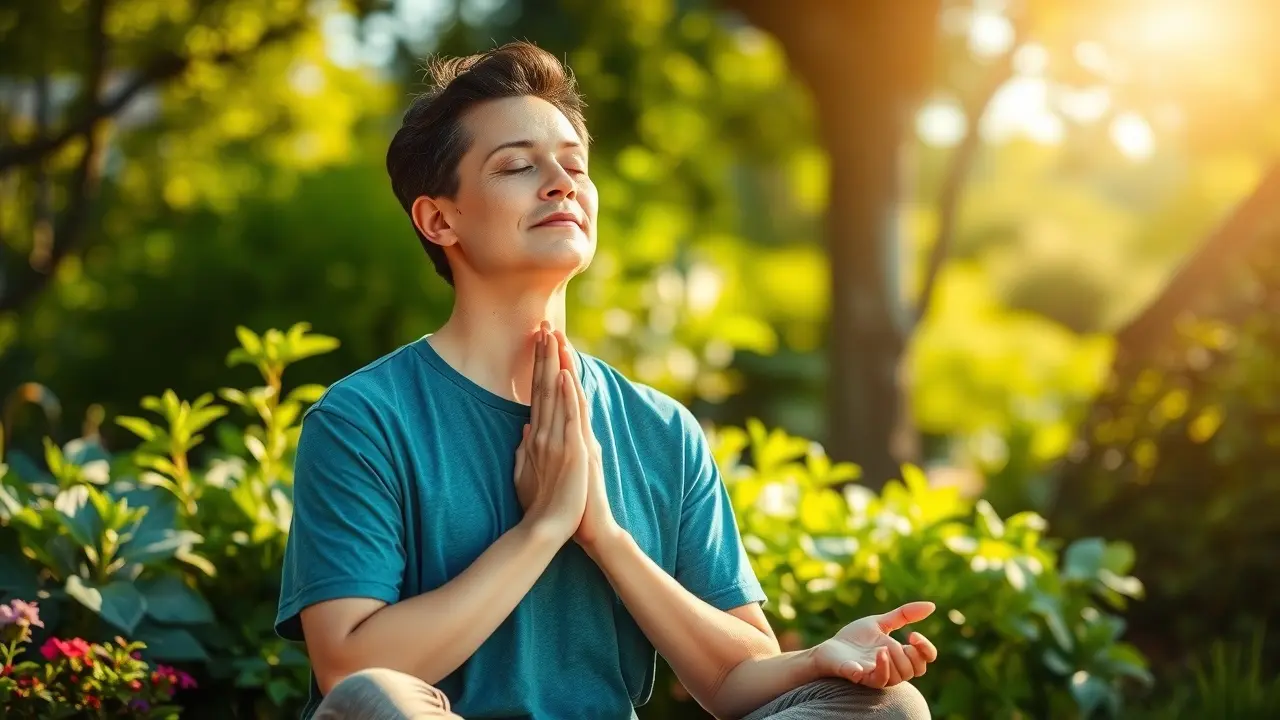 High Blood Pressure – Blue Heron Health News: A Comprehensive Review Person practicing breathing exercises for high blood pressure.