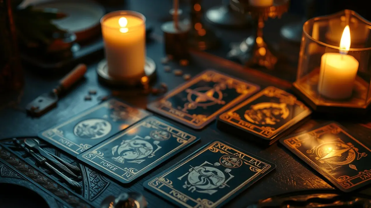 Honest Tarot Review: Unveiling the Truth Behind the Cards Close-up of tarot cards with gold accents