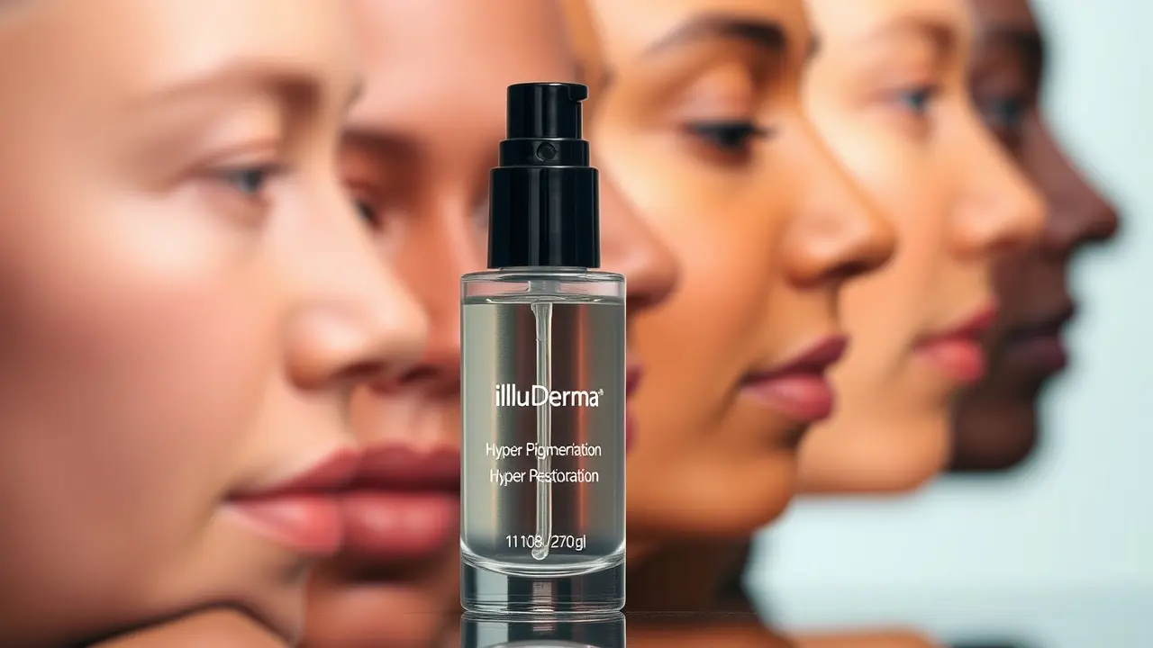 IlluDerma Review: Can This Formula Really Erase Dark Spots? Serum bottle of IlluDerma showing dark spot correction