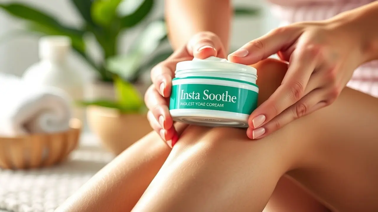 Insta Soothe Review: Does This Pain Cream Really Work? Insta Soothe cream being applied to knee