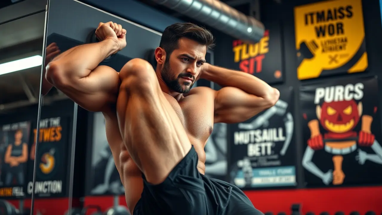 Man performing isometric wall sit for Isometrics Mass training