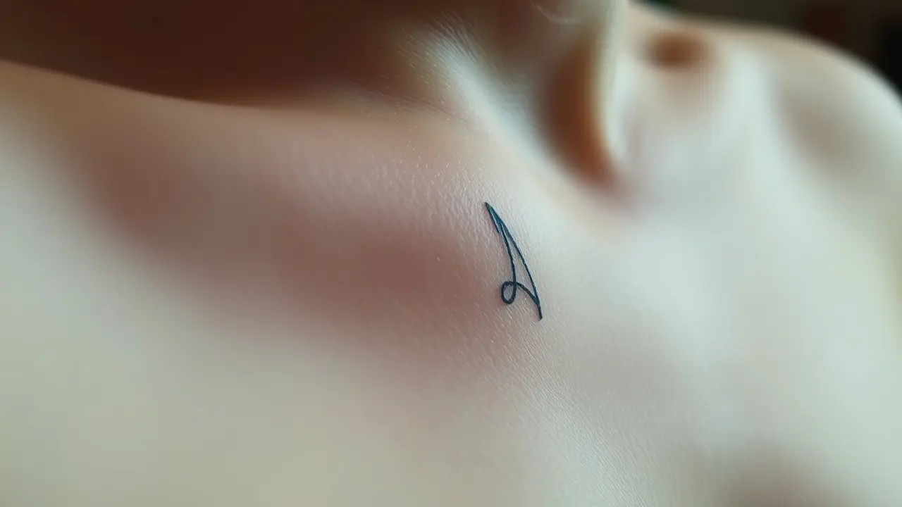 Faded tattoo on skin