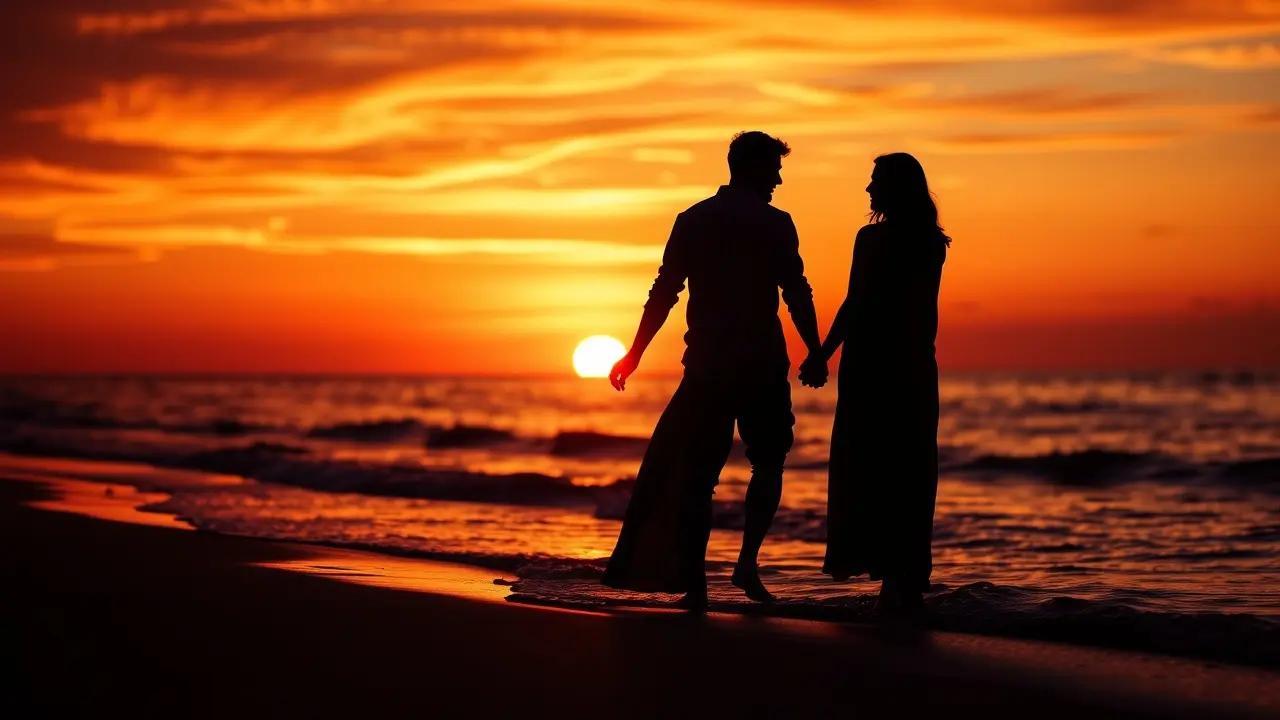 LOD Review: Can Language of Desire Really Ignite Passion? Couple silhouetted holding hands at sunset