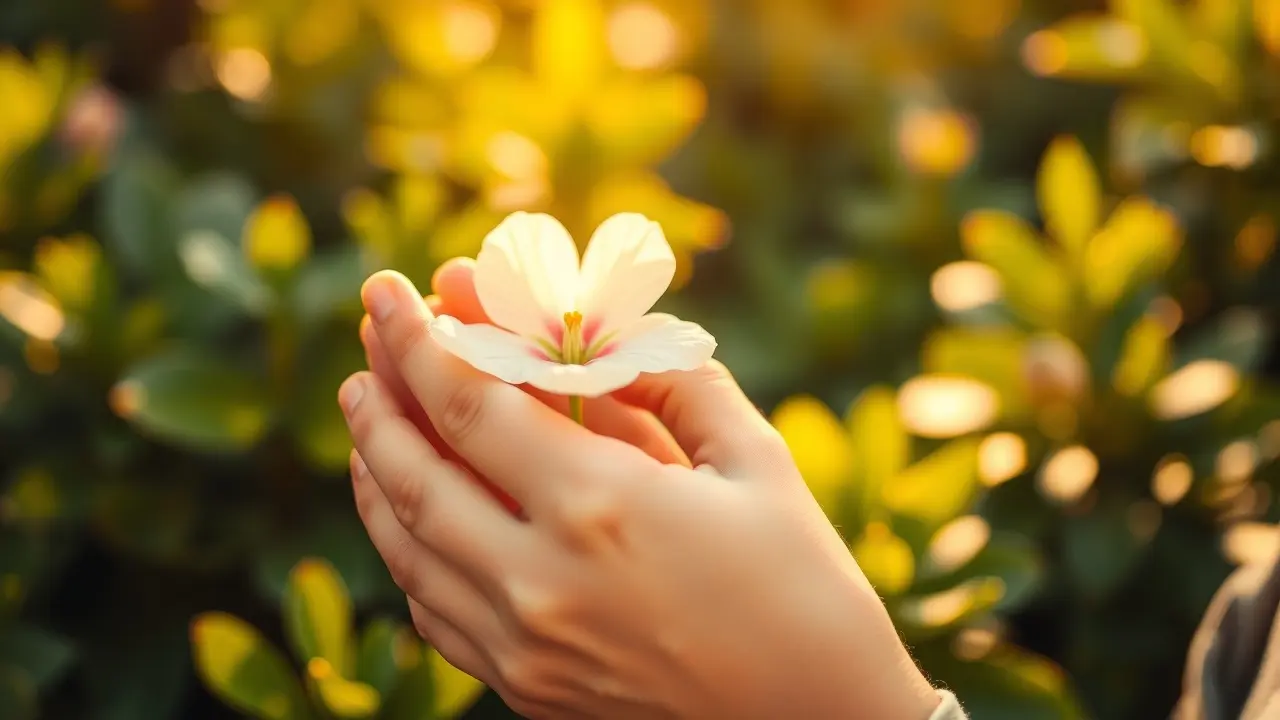 Longevity Activator Review: Can It Really Turn Back Time? Hands holding flower representing longevity