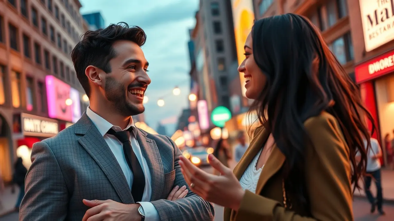 Lovetraction Lines Review: Can This System Really Help You Attract Women? Confident man interacting with attractive woman