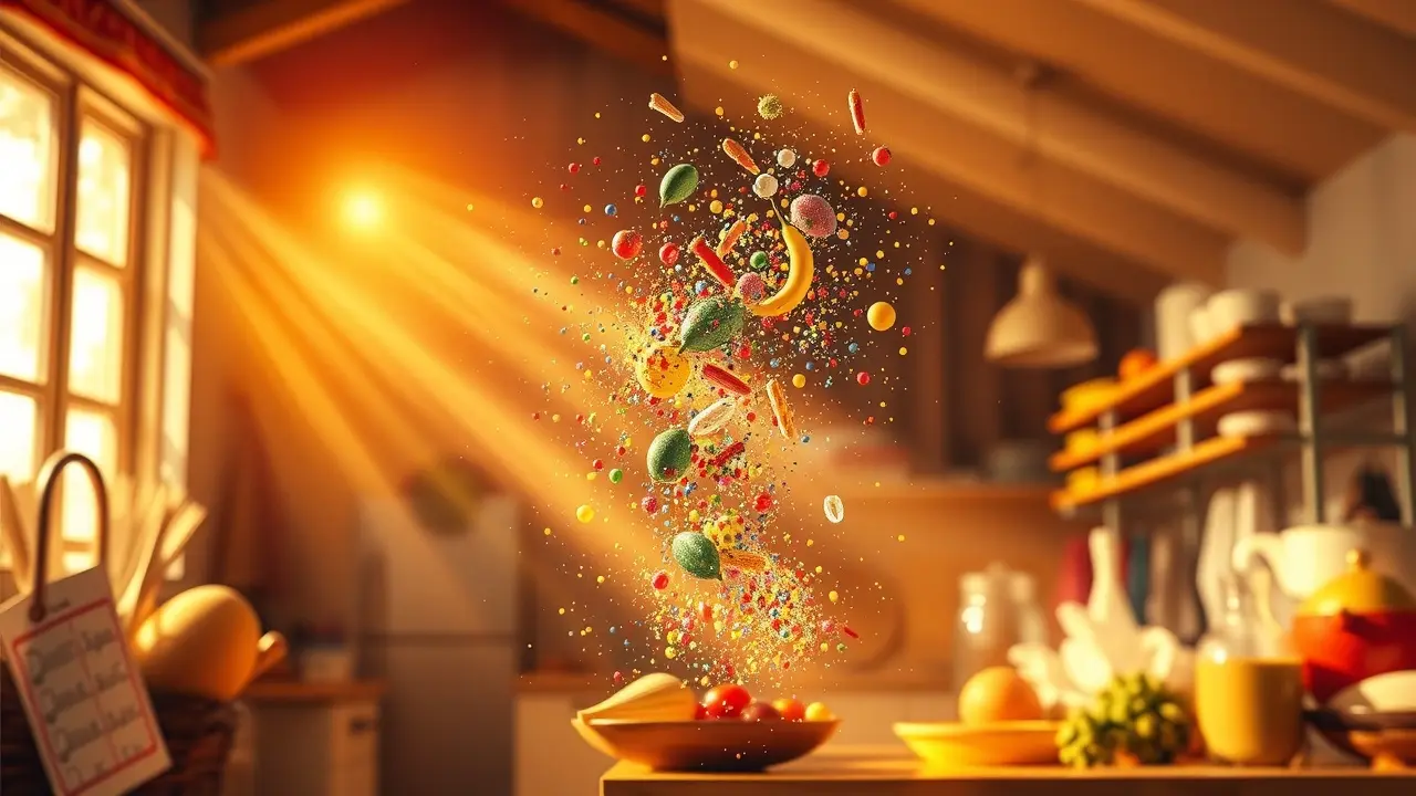 Manifestation Chef Review: Unlock Your Inner Culinary Alchemist! Abstract kitchen scene symbolizing manifestation