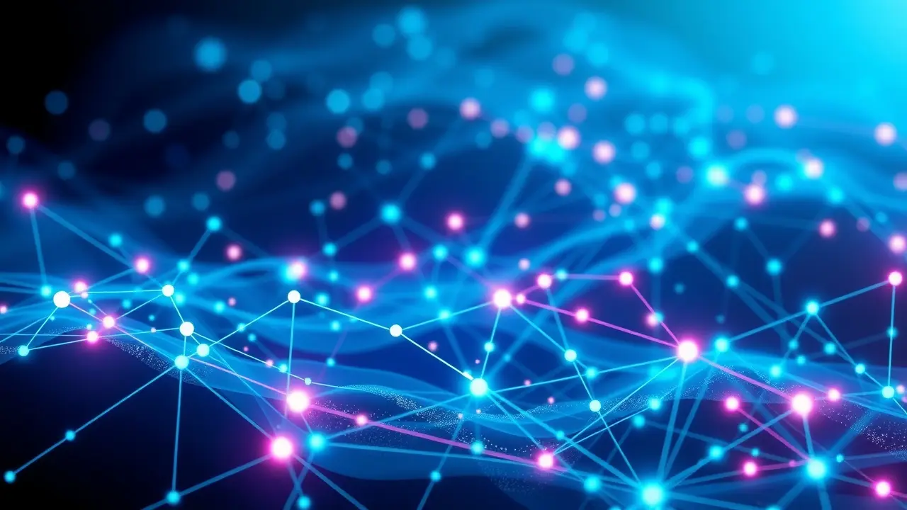 Marketing Mastery Review: Unlock Your E-Marketing Potential? Abstract digital landscape representing the interconnectedness of marketing strategies.