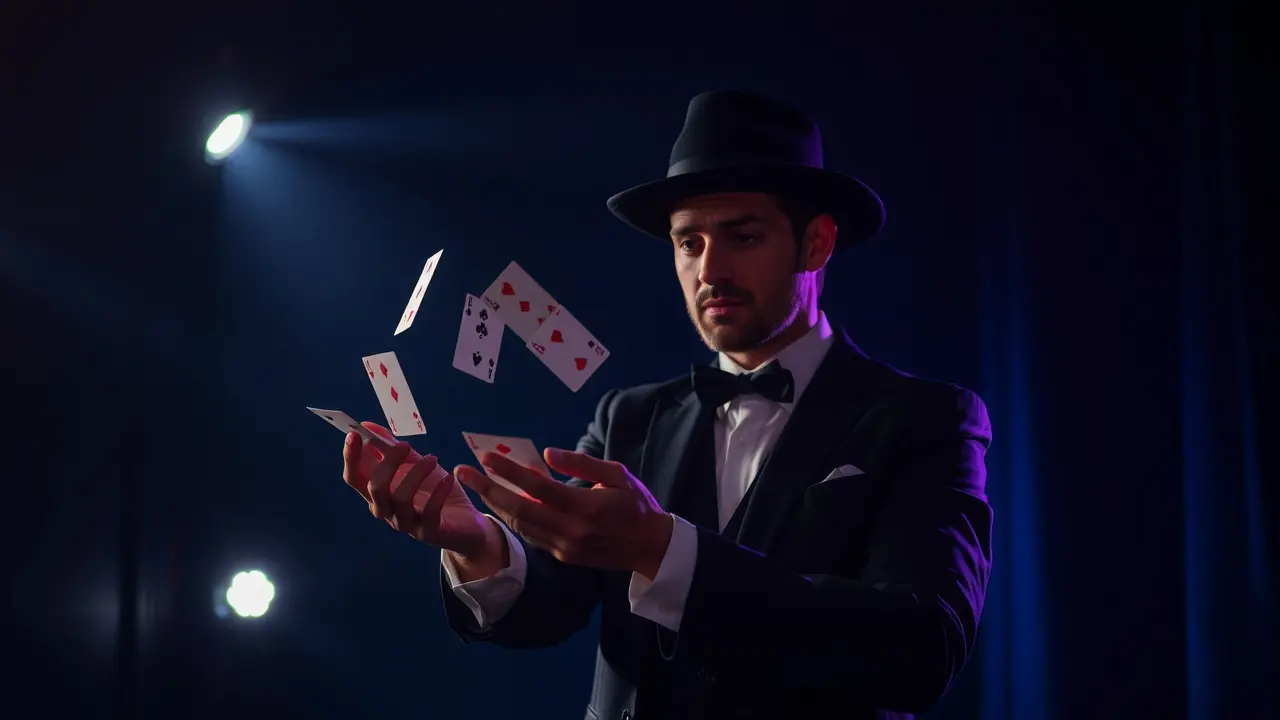 Master Mentalism & Magic Tricks: Unlock Your Inner Illusionist Magician performing levitation card trick